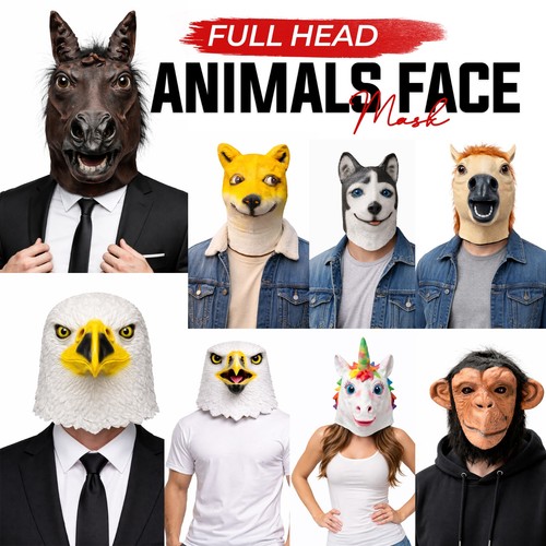 Maschera testa intera animale